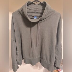 Old Navy Cowl Neck Oversized Dolman Cropped with Brushed Fleece Interior 2X